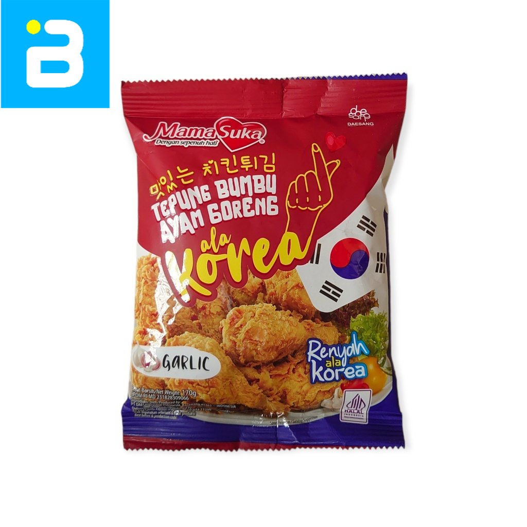 

Mama Suka Tepung Bumbu Ayam Goreng Ala Korea Garlic 170 G