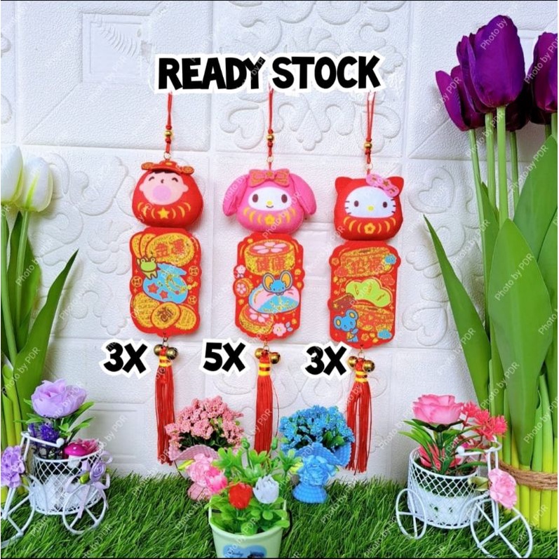

Hiasan Dekorasi Ornamen Pajangan Gantungan Imlek Sincia CNY Sanrio Hello Kitty, My Melody, Minna No Tabo