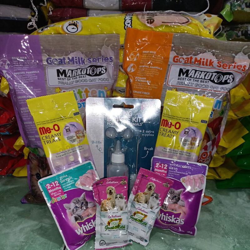 (Paket komplit&amp;Sehat) makanan anak kucing ,Snack, susu Baby cat/ cat food/ paket sehat