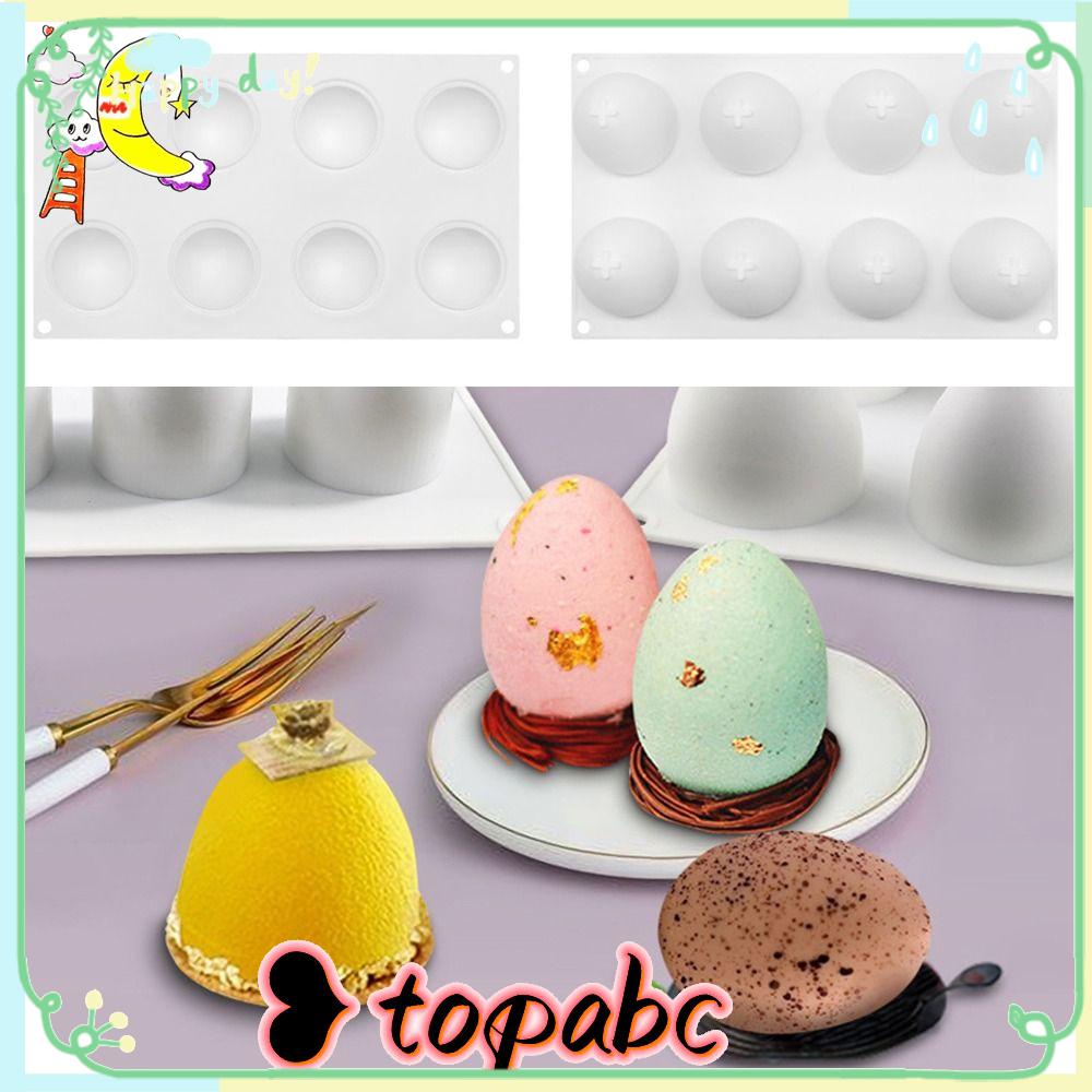 Top8 Cavity 3D Bentuk Setengah Telur Kerajinan DIY Membuat Sabun Handmade Paskah