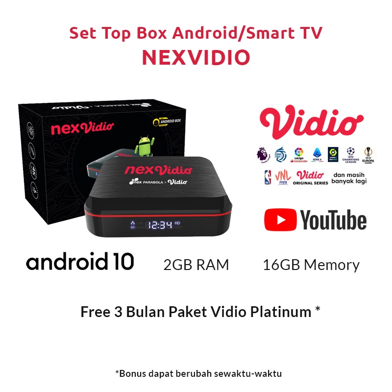 NexVidio Android TV Box - Liga Inggris Liga Champions dll
