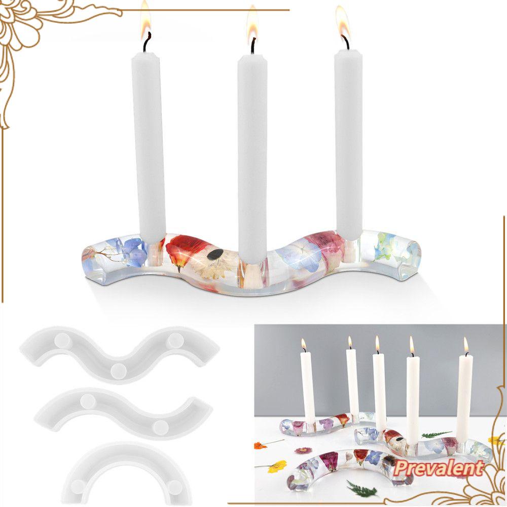 Preva Candle Holder Cetakan Silikon Alat Pembuat Rumah DIY Epoxy Resin Mold