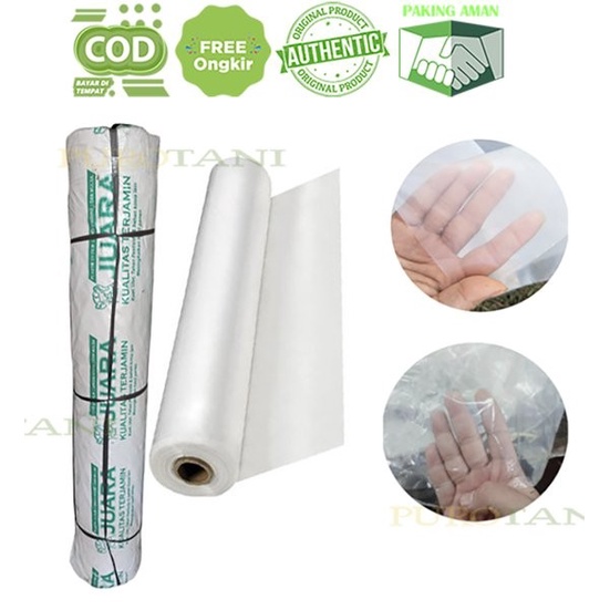 Plastik atap UV 14% lebar 4M tebal 170 micron green house hidroponik