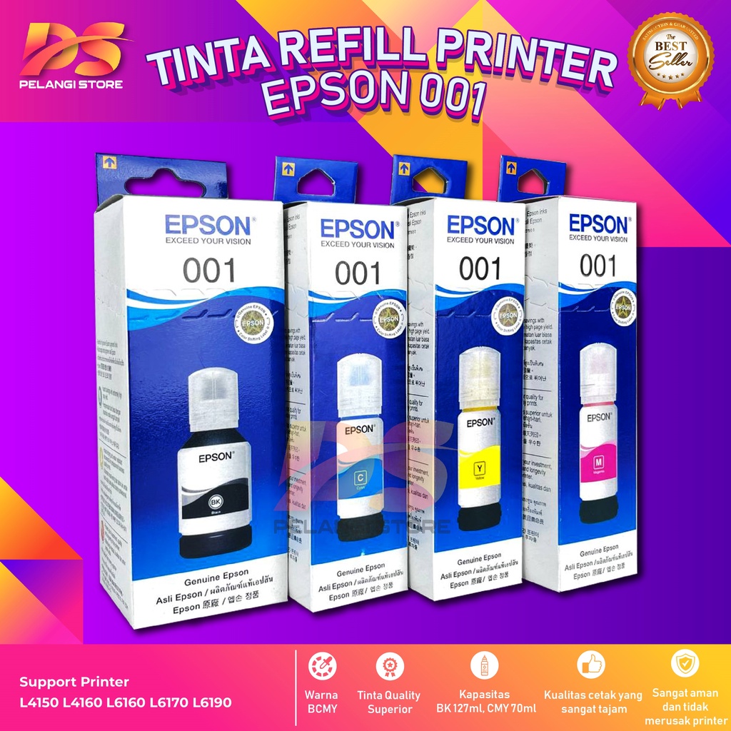 Jual Tinta Epson 001 Tinta Printer L4150 L4160 L6160 L6170 L6190 Shopee Indonesia 2393