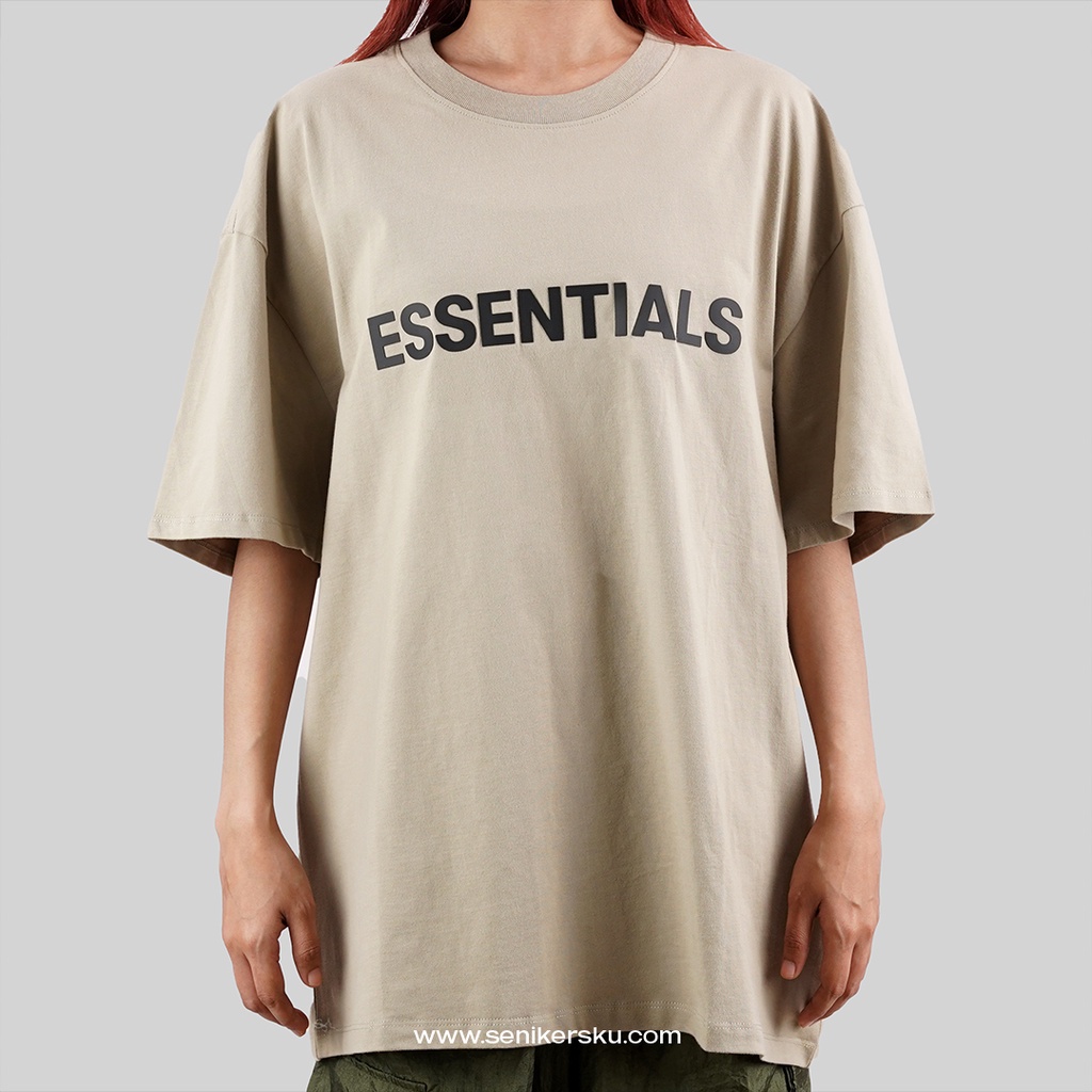 Essentials FOG Silicon Applique Taupe Tee
