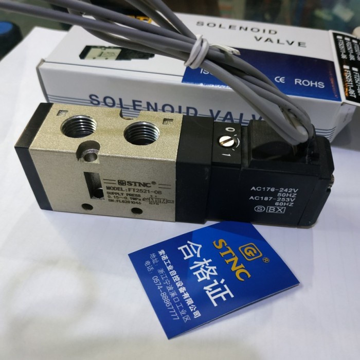 Solenoid Valve Connector Kabel Stnc Type Ft2521-08-220Vac (1/4 Inch)