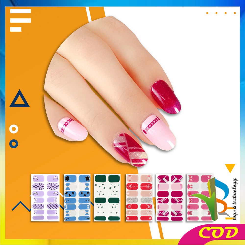 RB-K54 Stiker Kuku Wanita Nail Art Sticker / Sticker Kuku Fashion Wanita Murah Anti Air / Stiker Kuku Korea Murah