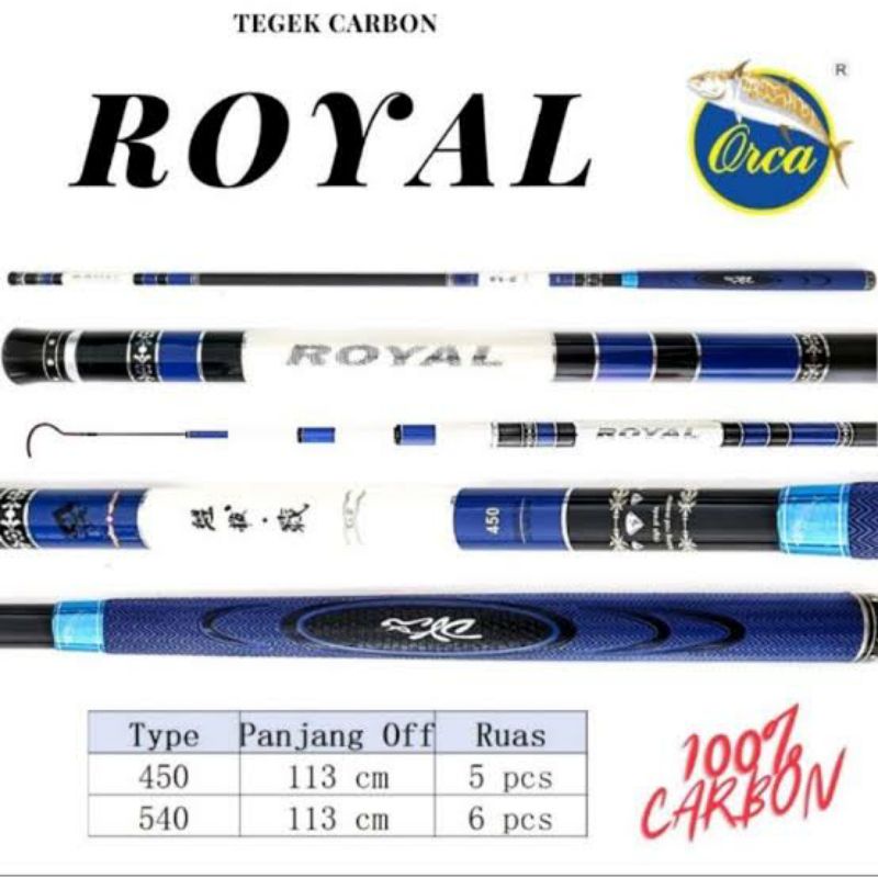 Pancing Tegek ORCA ROYAL 450 CM (BEKAS BERKUALITAS) BUKAN BARU... BACA DESKRIPSI..