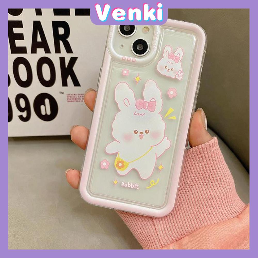 Case For iPhone 14 Pro Max TPU Soft Jelly Airbag Clear Case Cute Rabbit Camera Protection Shockproof For iPhone 14 13 12 11 Plus Pro Max 7 Plus X XR