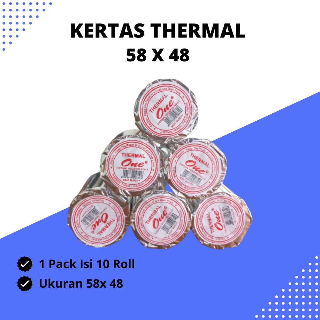 

KERTAS KASIR / STRUK / THERMAL ROLL UKURAN 58x48 / 57x47
