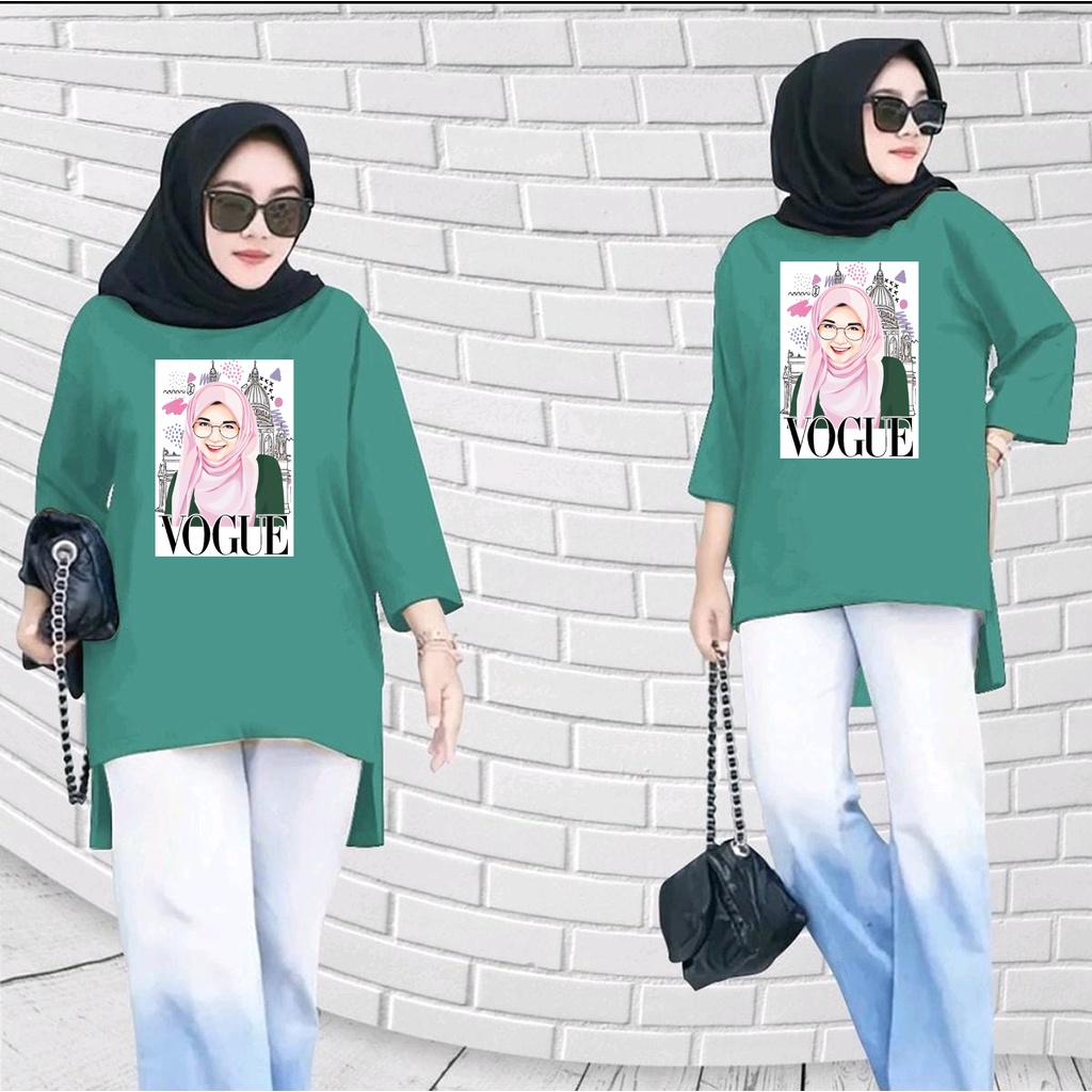 GSC - Long Tunik ANIME 033/ Tunik wanita jumbo / Tunik kaos viral / Tunik motif anime / Tunik panjang / Tunik wanita hijab terbaru