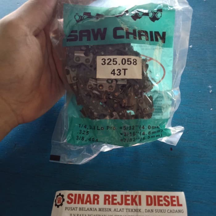 Chainsaw Potong 43T Gergaji Rantai 5200 Sinso Senso Mesin Inchi Chain