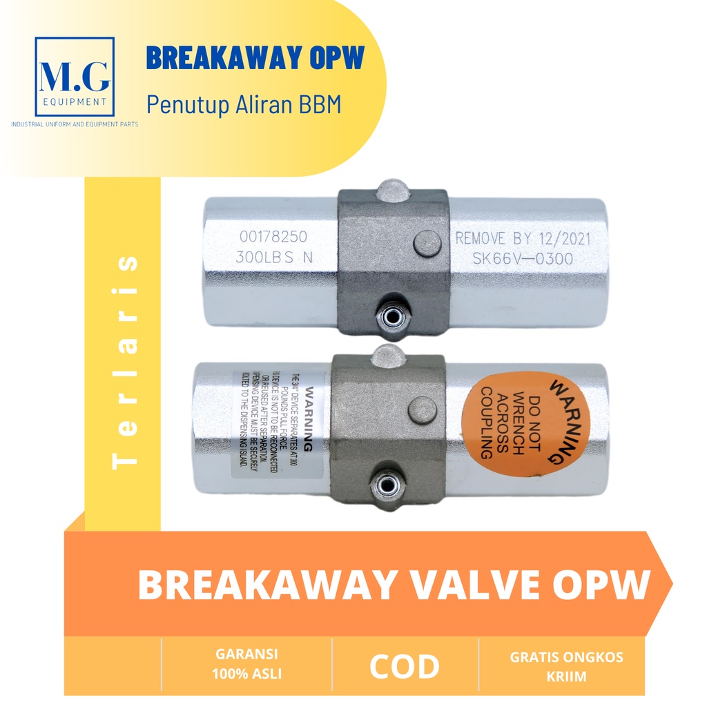 Breakway valve OPW ukuran 3/4 / Breakway untuk mesin pompa SPBU