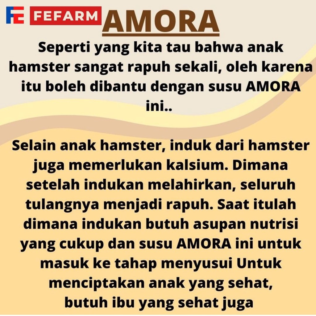 Susu Formula Khusus Hamster Amora FEFARM