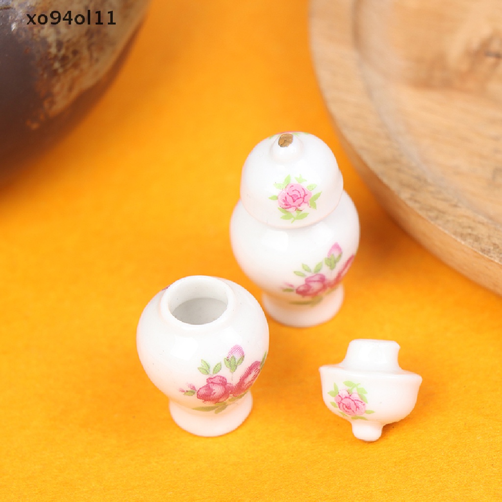 Xo Doll house Kitchen Keramik Eag Jar Doll house Miniatur Panci Keramik 1: 12 OL