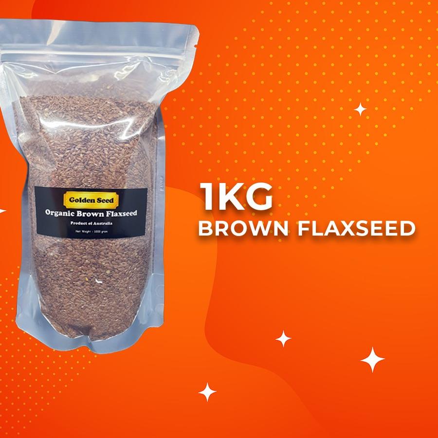 

12.12 STOK READY ORGANIC BROWN FLAXSEED 1 KG PREMIUM - FLAX SEEDS FLAXSEEDS FLAX SEED BIJI RAMI 1KG - 1000 GRAM murah