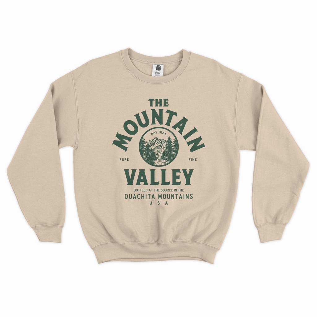 SUNDANCE Sweater Crewneck Sweatshirt MOUNTAIN VALLEY - Cream/Beagie/Coklat Susu/Sage Green