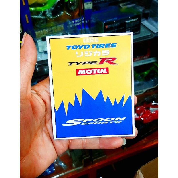 Stiker Aksesoris Diorama Garasi diecast universal Jdm spoon