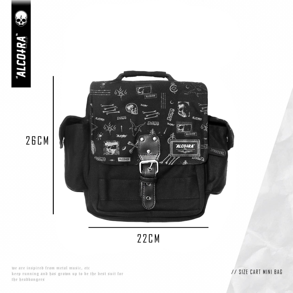 MB CRD BLK // MINI BAG CORDURA HITAM ALCOTRA