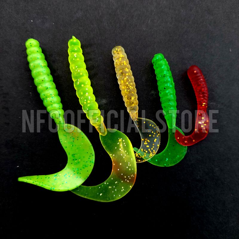 Soft lure 1 Pack isi 5 pcs ( 3,5cm/5cm/6,5cm) WARNA MIX/CAMPUR