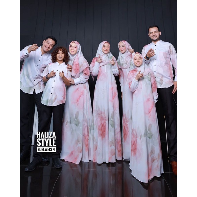Sarimbit Abaya Haliza Style Edelweis 4 Abaya printing Gamis Haliza Haliza Zifana Haliza Style Haliza