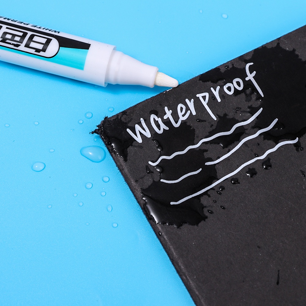 [Harga Grosir] 0.7/1.0/2.5mm Metal Ceramic Woodworking Mewarnai Alat Penanda Putih Kantor Sekolah Perlengkapan Alat Tulis Plastik Tahan Lama Spidol Pena Grafiti Cepat Kering