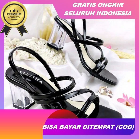High Hells Jepit Hak 7 Cm Sandal Hak Tinggi High Heels Pesta Wanita Sepatu Hak Tali Import Hak Tahu 
