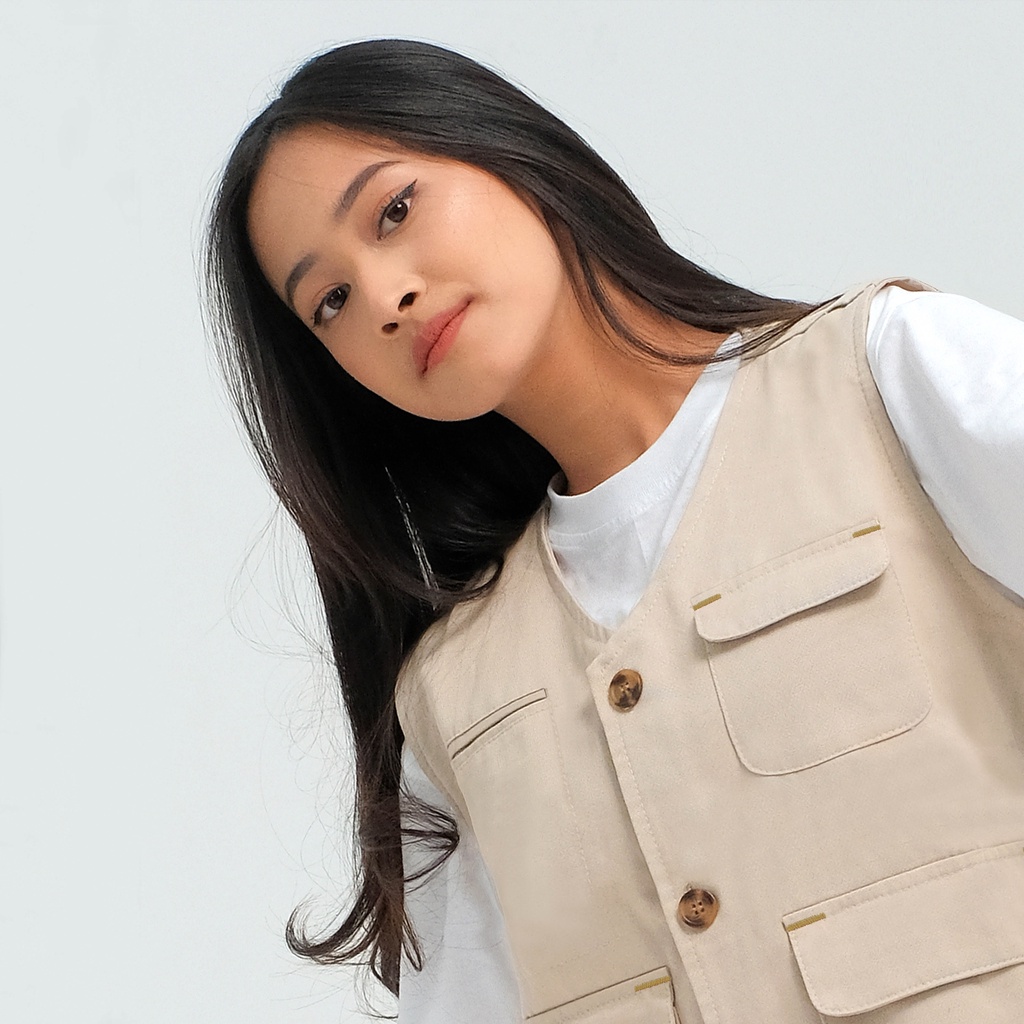 ORCA - Plait Chore Vest, Beige