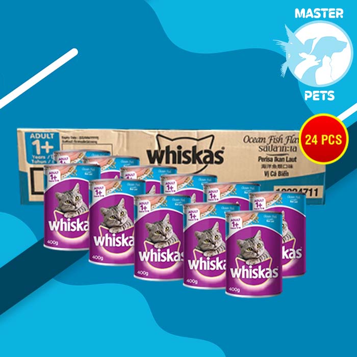 Makanan Basah Kucing Whiskas Kaleng Wetfod Grosir Dus Isi 24 PCS 400GR