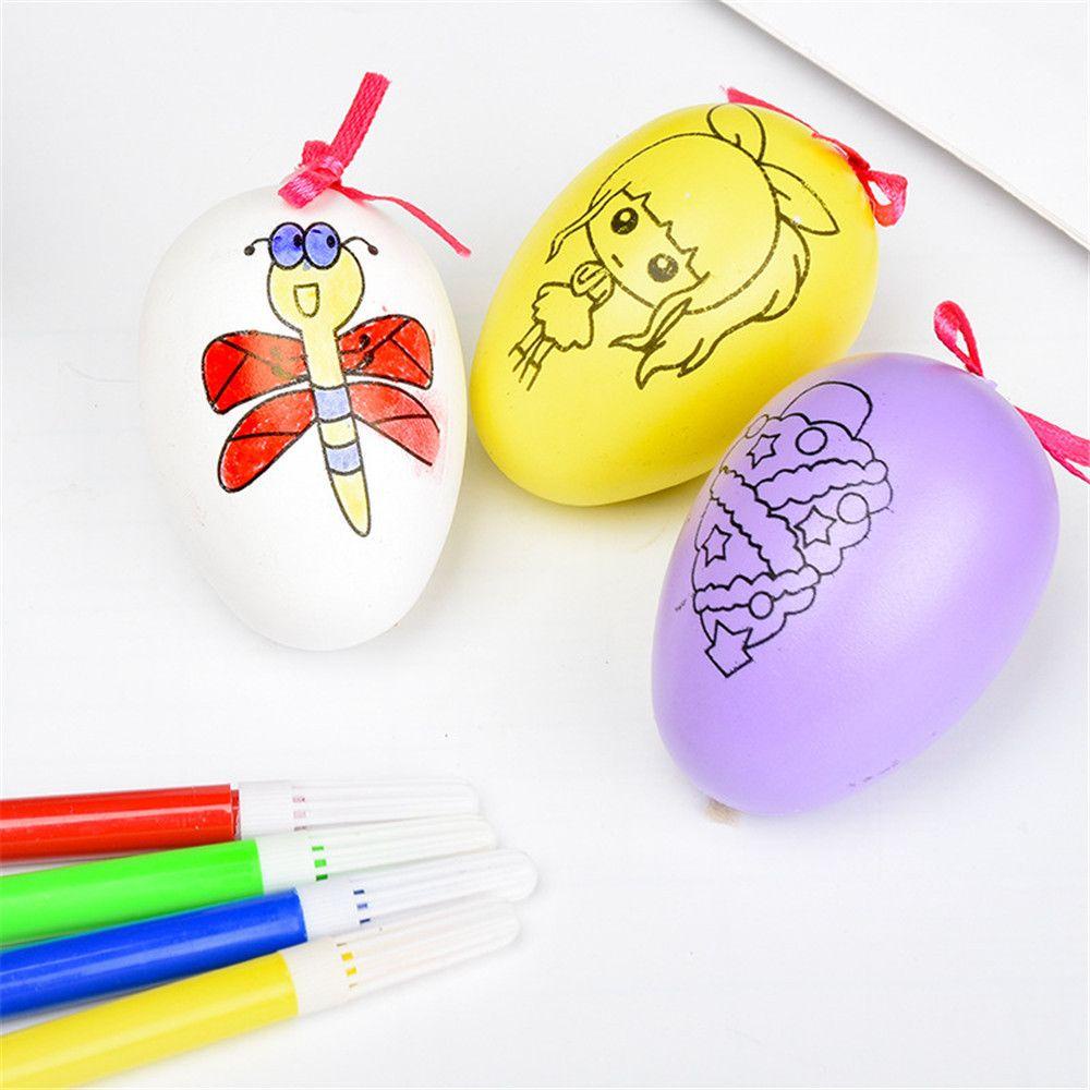 Preva1/10set (style random) Hadiah Telur Paskah DIY eggshell Plastik