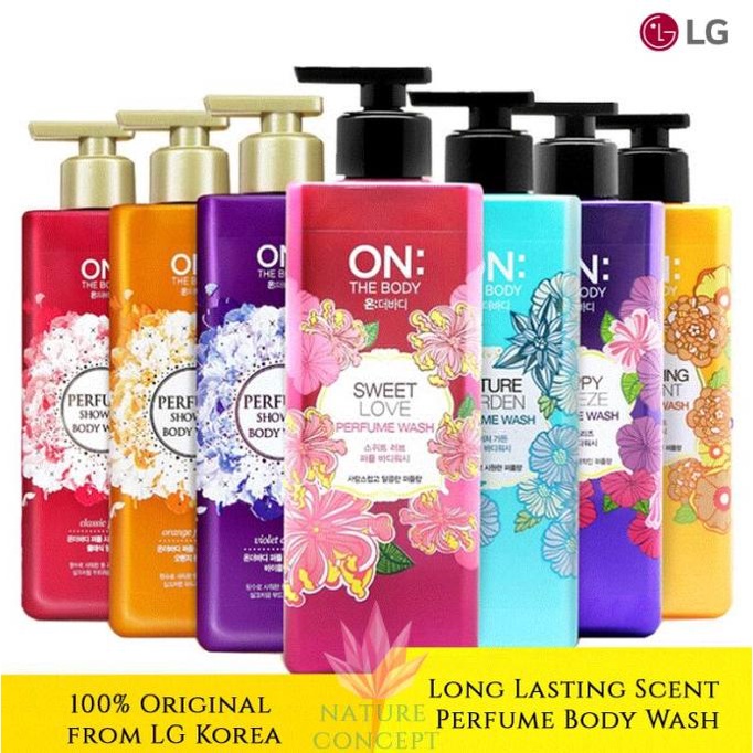 PROMO SERU (BISA COD) LG ON THE BODY Long Lasting Perfume Body Wash asli KOREA Sabun Cair TERLARIS T