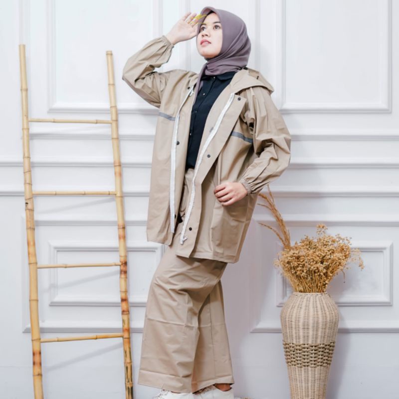 Jas Hujan Senwil Setelan Dewasa Pria Wanita Tebal by SENWIL