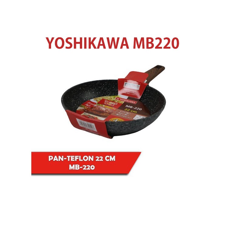 Yoshikawa MB220 Fry Pan Marble [Penggorengan] Ukuran 22 Cm