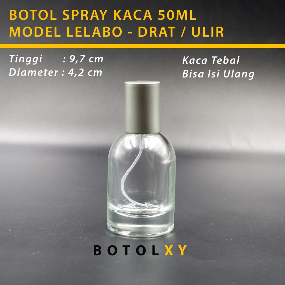 Botol Parfum 50ml Spray Kaca Tebal Refill Isi Ulang Minyak Wangi labo