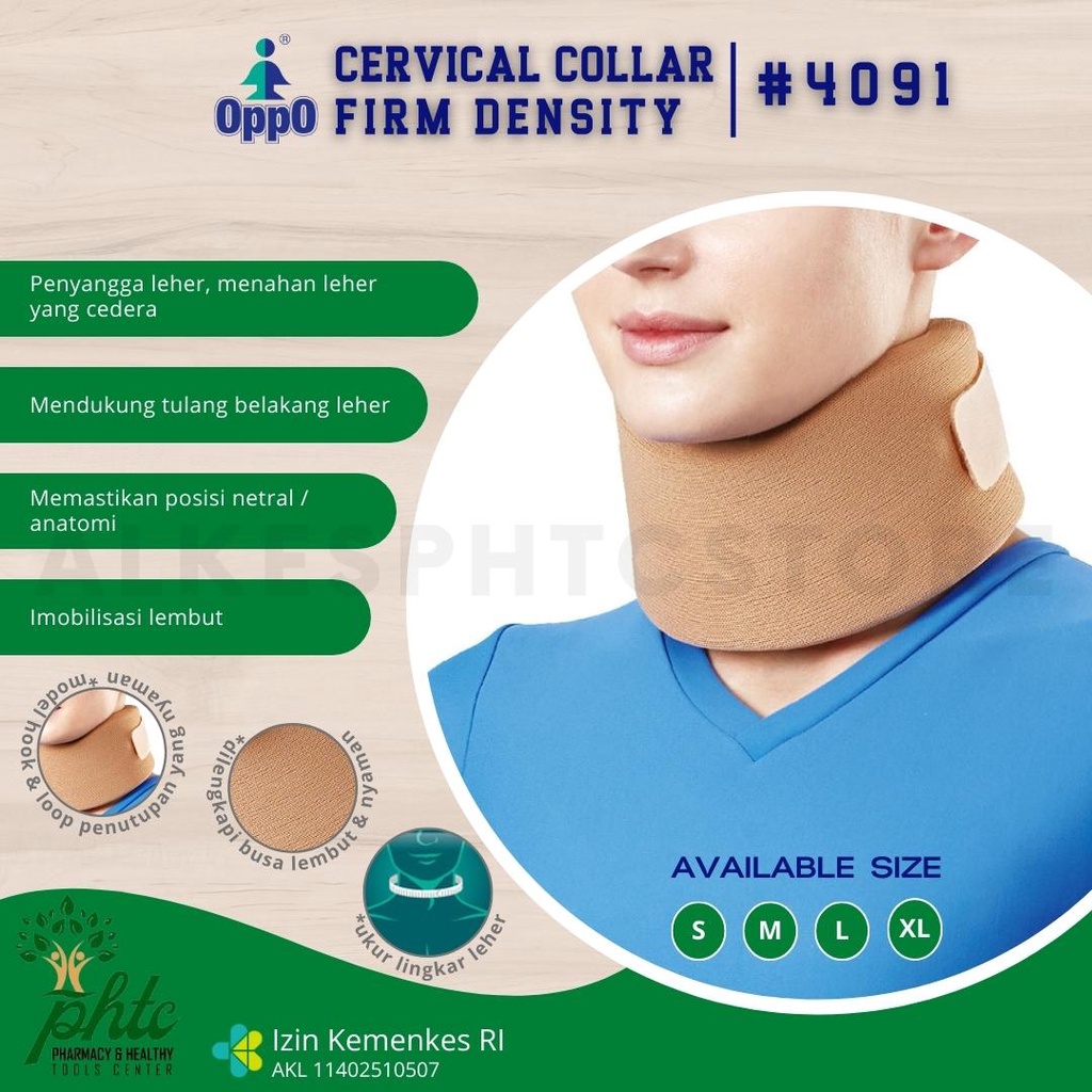 OPPO 4091 Cervical Collar Firm Density Soft Orthopedic l Menjaga Tulang Belakang Leher Dalam Posisi Normal