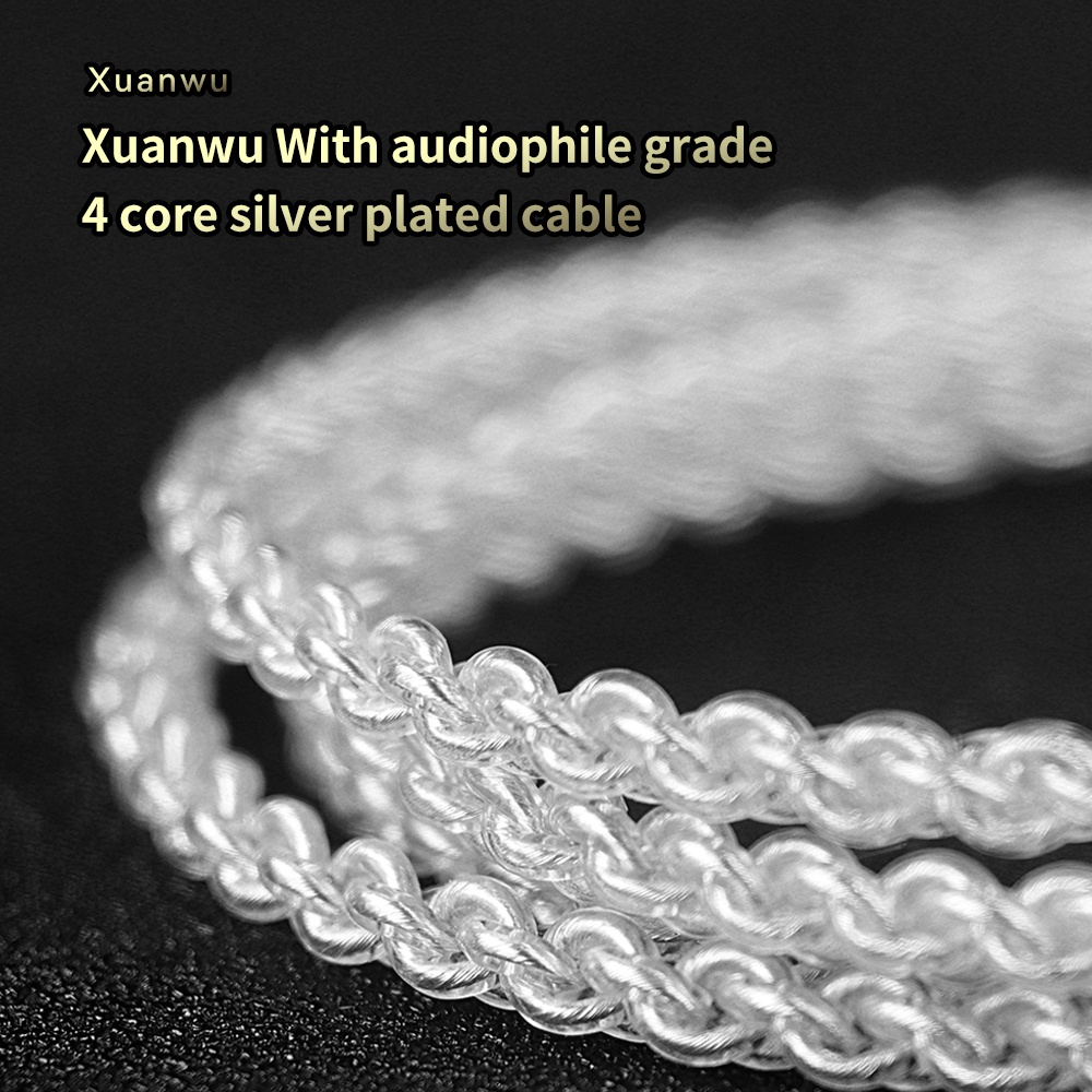 Trn Xuanwu Planar+BA Hybrid HIFI Earphone Ortodinami Driver Menjalankan Olahraga Headphone In-ear DJ Musik Headset Earbuds