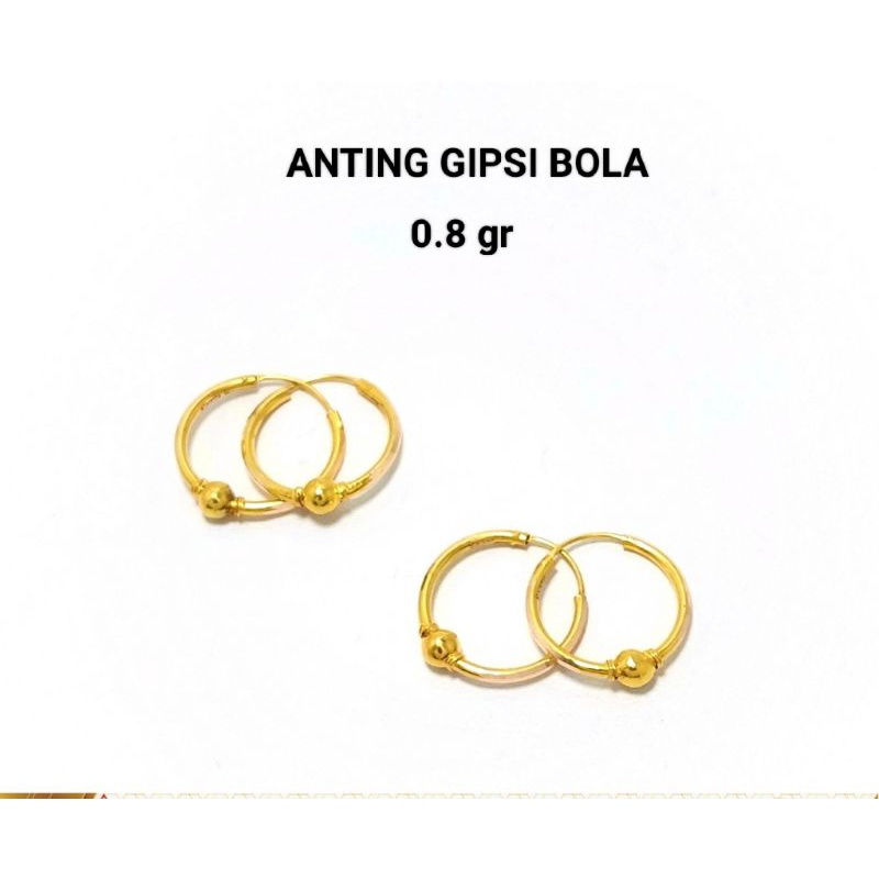 ANTING GIPSI PERAK 925 EMAS ASLI