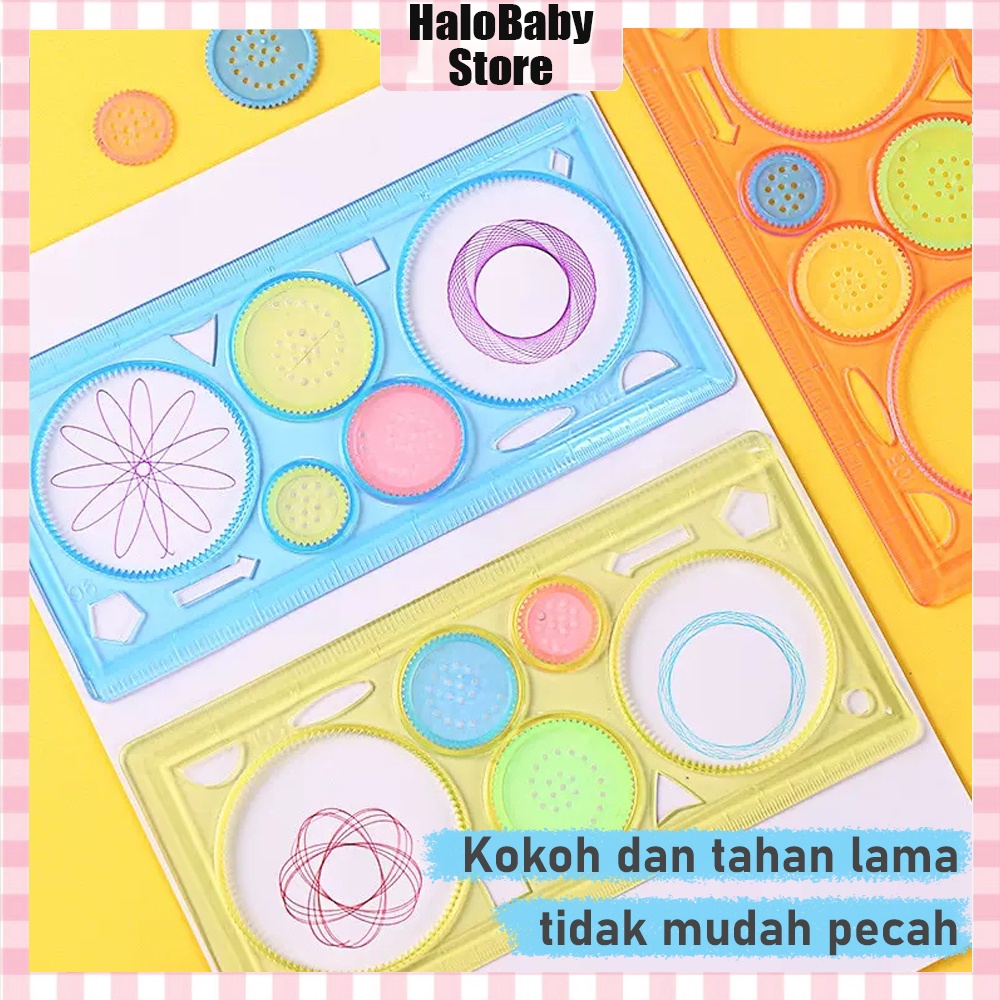 Halo Baby Garisan Rotary Pattern Bunga/Penggaris Rotary/pattern ruler design/Penggaris Gambar Pola Rotari