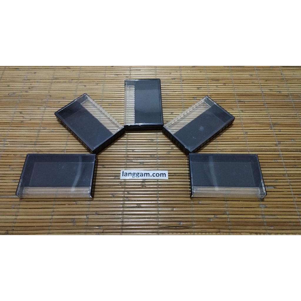 KOTAK CASING MIKA KASET MODEL TRANSPARAN HITAM TANPA KAKI BARU