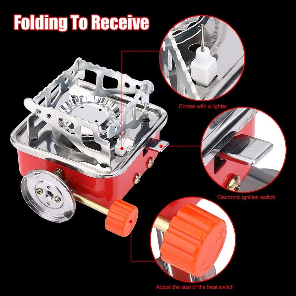 DBEST - [ Free 1 Tabung Gas Hi Cook + Tas ] Kompor Gas Camping Mini Portable Stove Mini Alat Masak Gunung