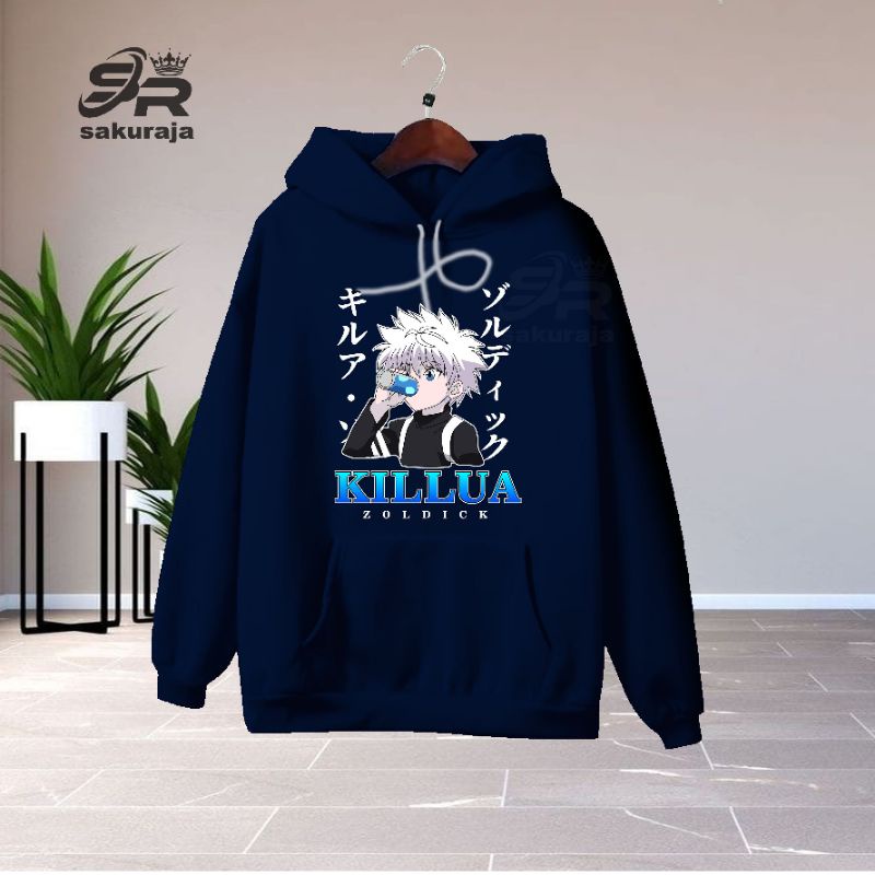sweater hoodie anak karakter Hunter X  Killua Zoldyck/umur 3-17 tahun