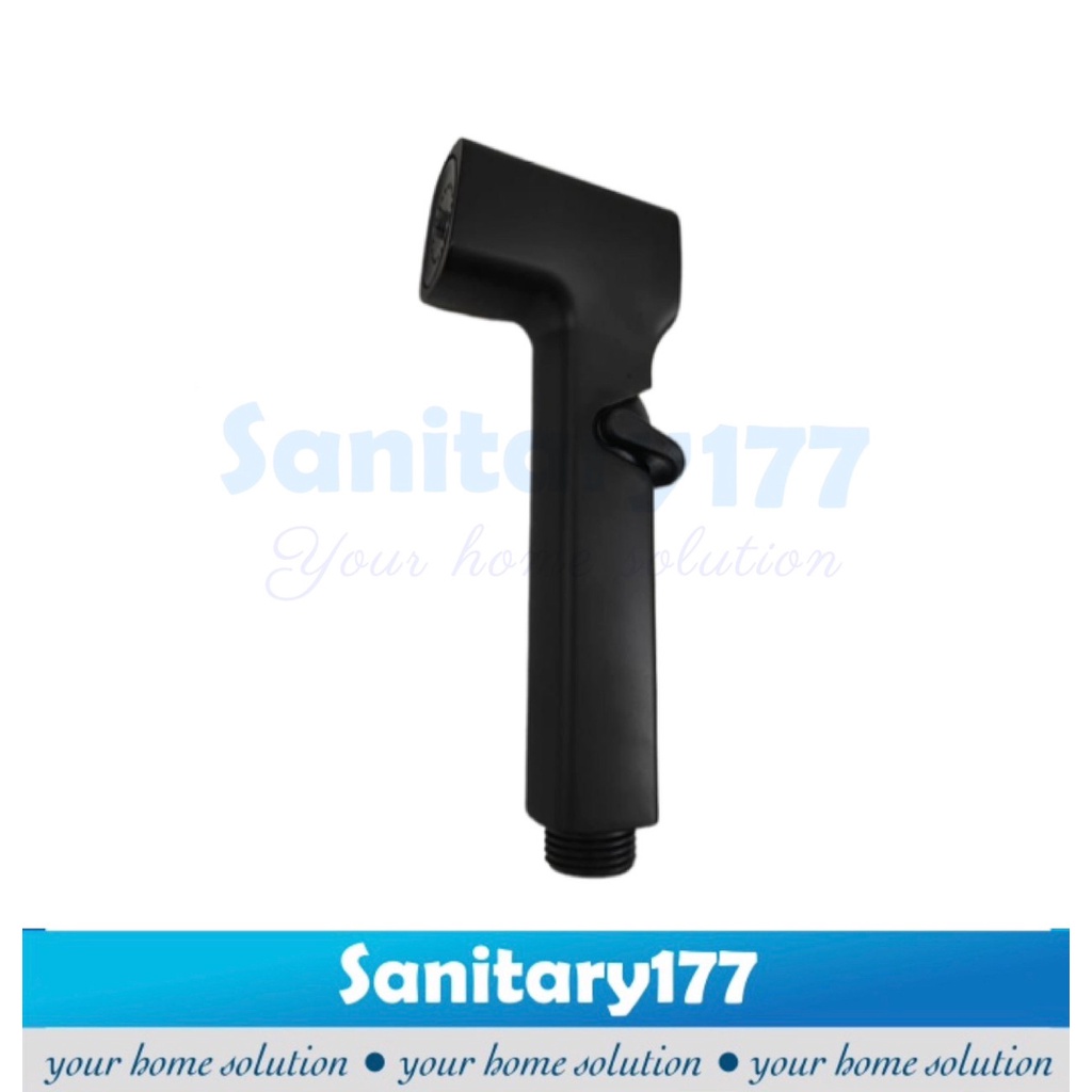 Kepala shower Bidet kloset kotak HITAM abu abu grey crom 15- HEAD jet shower closet segi geser on off minimalis panjang semprotan toilet sprayer spray cebok BLACK Grey gun metal  silver