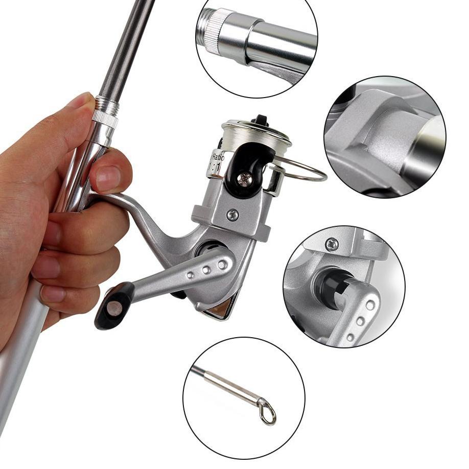Grosir Termurah Set Pancingan Pulpen Mini Fishing Rod Pen Joran Pancing Pulpen Pancingan Portable Al