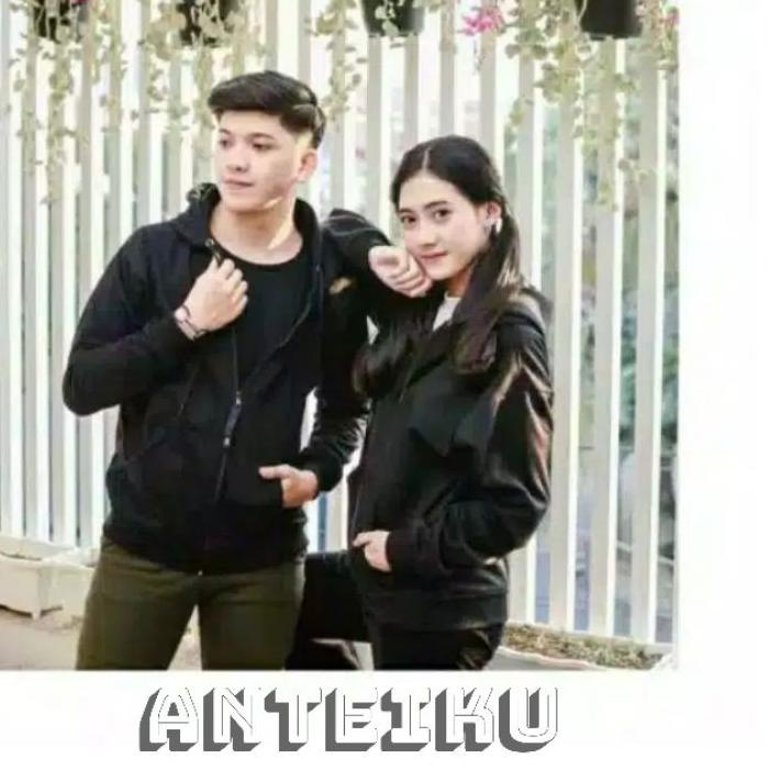 Terbaru JAKET HOODIE ZIPPER COUPLE POLOS / SWEATER HOODIE COUPLE NATURAL /JAKET COUPLE PASANGAN