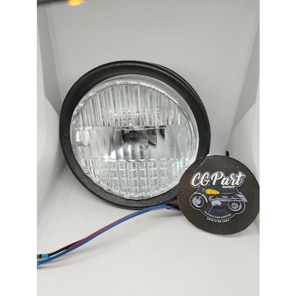 Lampu Depan Motor Custom Variasi Bulat Vintage