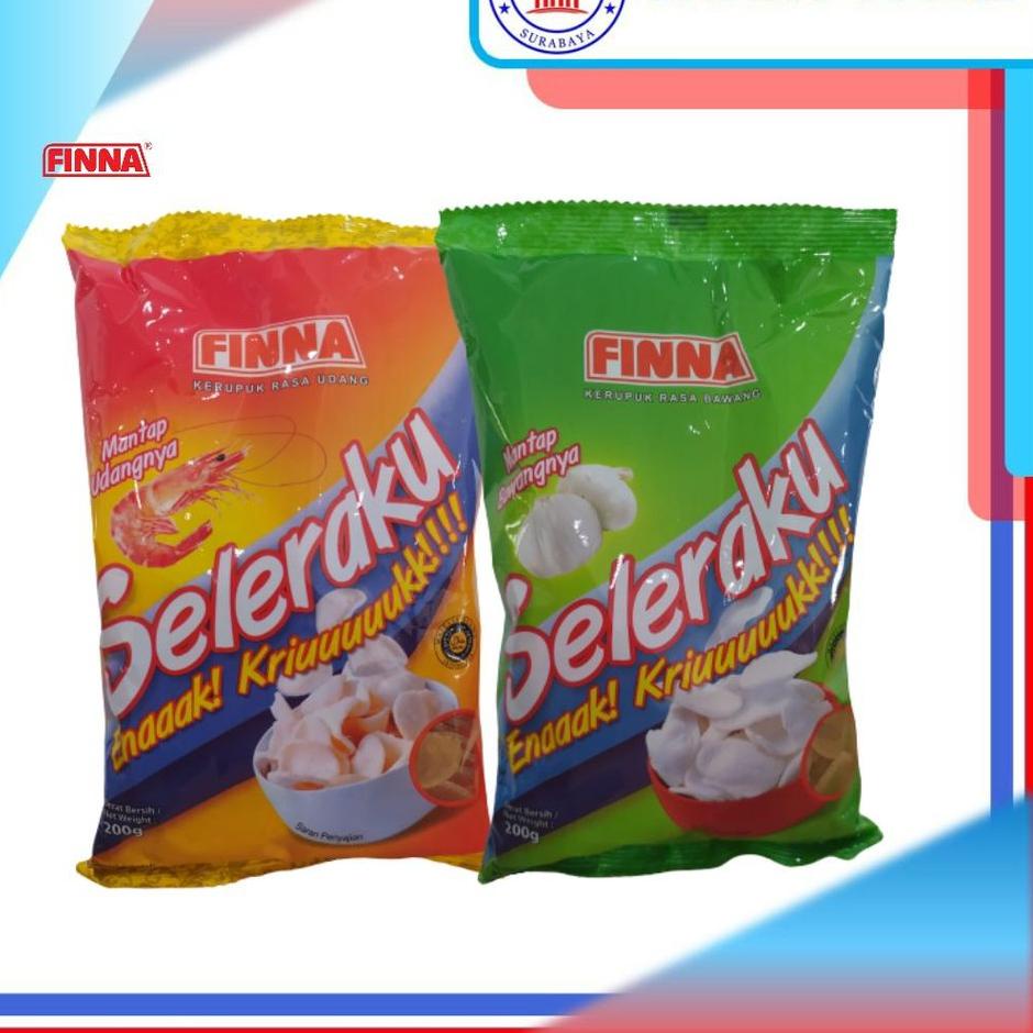 

ト FINNA Kerupuk Seleraku Krupuk Bawang dan Udang 200 gr Crackers フ