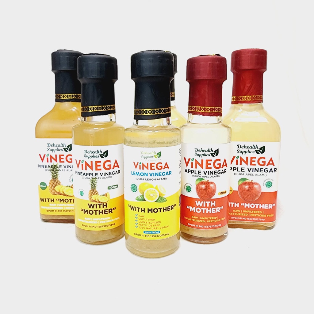 

100 ml Vinega/Finega Cuka Apel / Nanas / Lemon | Apple / Lemon / Pineapple Cider Vinegar Vinega Dehealth Supplies