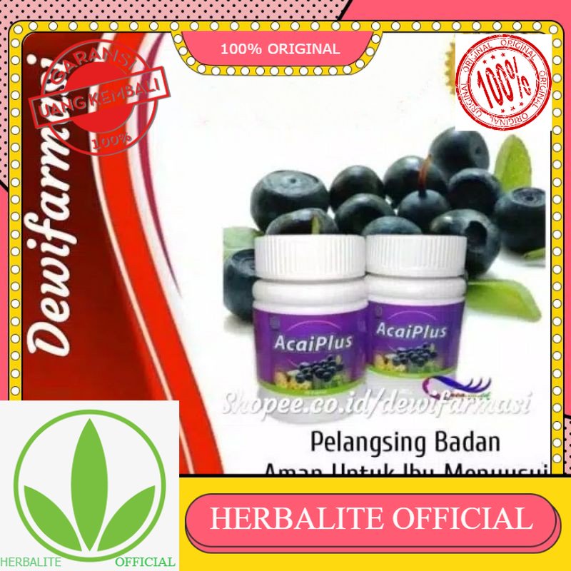 100% ORIGINAL AcaiPlus Nasa Original Obat Diet Pelangsing Badan Alami Tubuh Asli - Acaiplus Nasa Aca