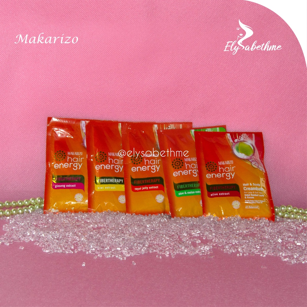 ✿ELYSABETHME✿ 【﻿ＭＡＫＡＲＩＺＯ】 Makarizo 30 ml hair energy creambath masker rambut sachet  hairmask anti rambut bercabang kering kusam