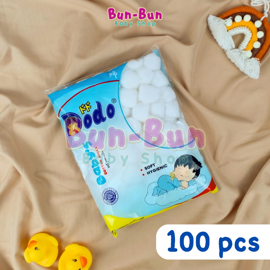DODO Cotton Ball Kapas Bulat Bola Lembut Halus Perlengkapan Bayi Baru Lahir Perawatan Baby New Born Murah Newborn 50 100 Peralatan Mandi Kecantikan Bunbunbabyshop